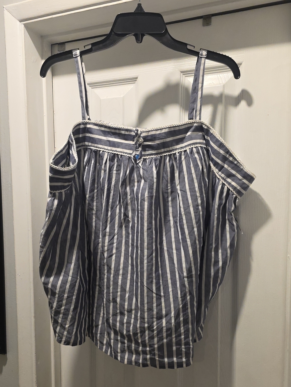 Old Navy Blue and White Striped Top